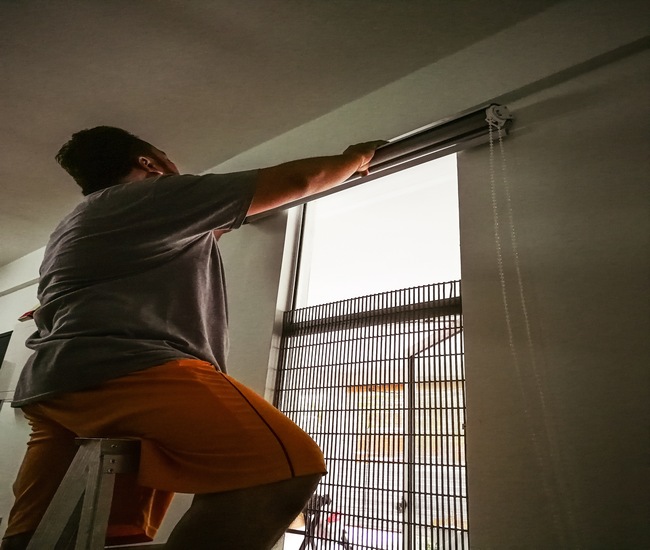 Install window blinds
