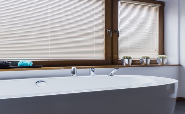 Waterproof blinds in bathroom