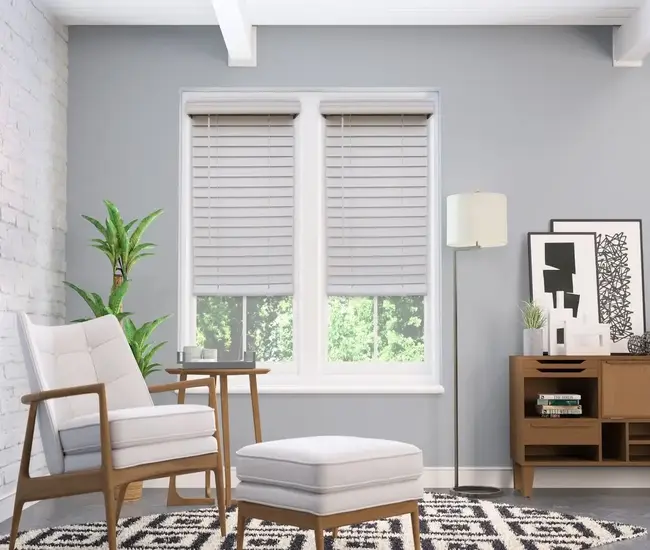 Faux wood blinds