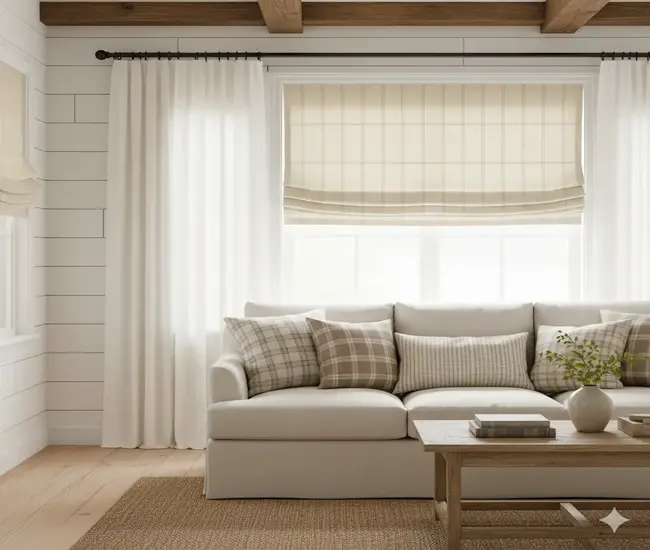 Roman Shades — Classic Farmhouse Elegance
