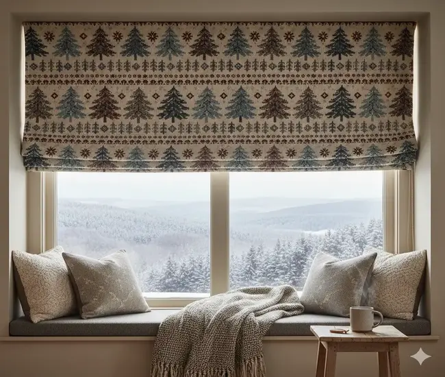 Winter Roman Blind