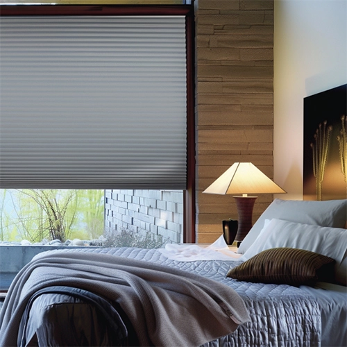 Motorized Cellular Shades - Silver
