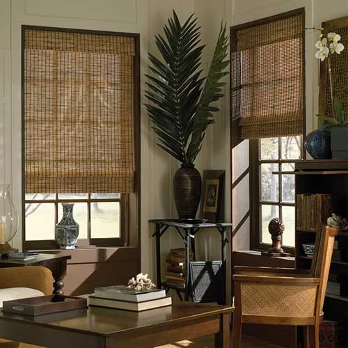 Motorized Woven Wood Bamboo Shades Exquisite