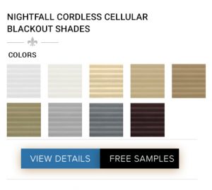 AFFORDABLE NIGHTFALL CORDLESS CELLULAR BLACKOUT SHADES