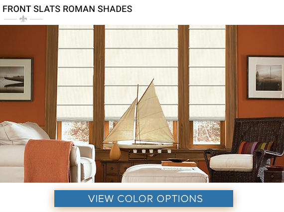 Front Slat Roman Shade